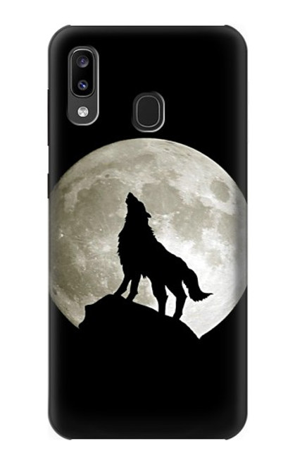S1981 Wolf Howling at The Moon Case For Samsung Galaxy A20, Galaxy A30