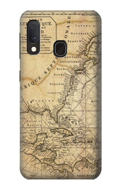 S2506 Exploration North America Map Case For Samsung Galaxy A20e