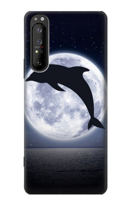 S3510 Dolphin Moon Night Case For Sony Xperia 1 II