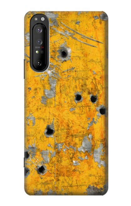 S3528 Bullet Rusting Yellow Metal Case For Sony Xperia 1 II
