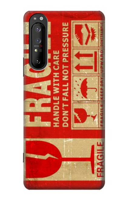 S3552 Vintage Fragile Label Art Case For Sony Xperia 1 II