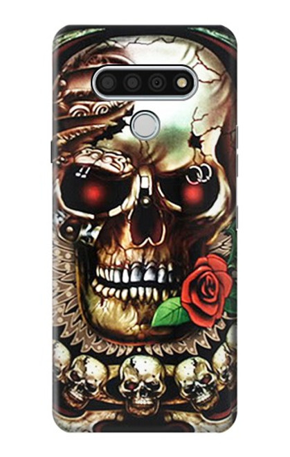 S0753 Skull Wing Rose Punk Case For LG Stylo 6