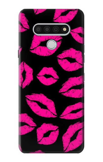 S2933 Pink Lips Kisses on Black Case For LG Stylo 6