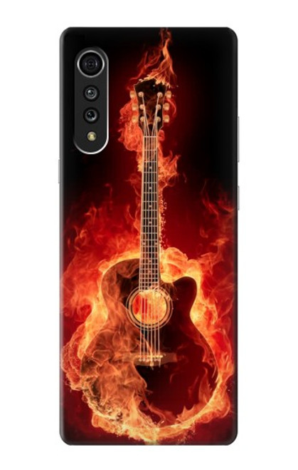 S0415 Fire Guitar Burn Case For LG Velvet
