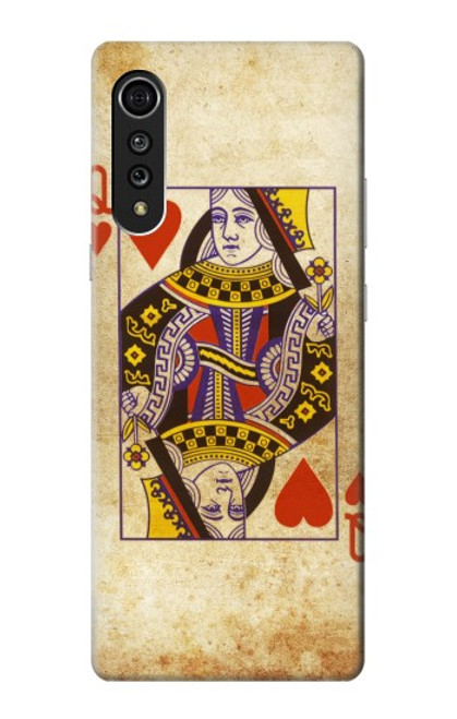 S2833 Poker Card Queen Hearts Case For LG Velvet