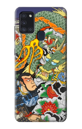 S0454 Japan Tattoo Case For Samsung Galaxy A21s