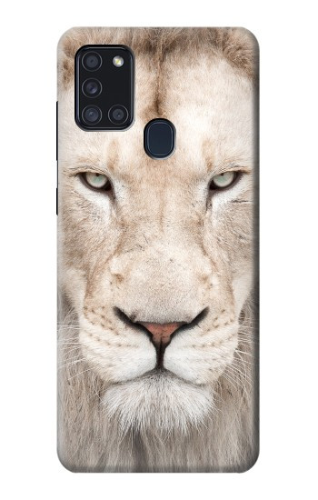 S2399 White Lion Face Case For Samsung Galaxy A21s
