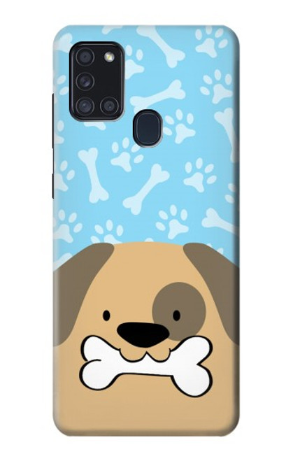 S2669 Cute Dog Paws Bones Cartoon Case For Samsung Galaxy A21s