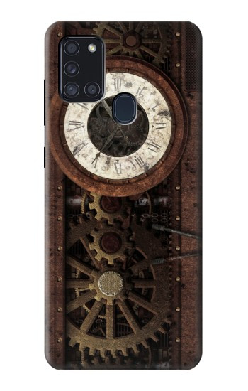 S3221 Steampunk Clock Gears Case For Samsung Galaxy A21s