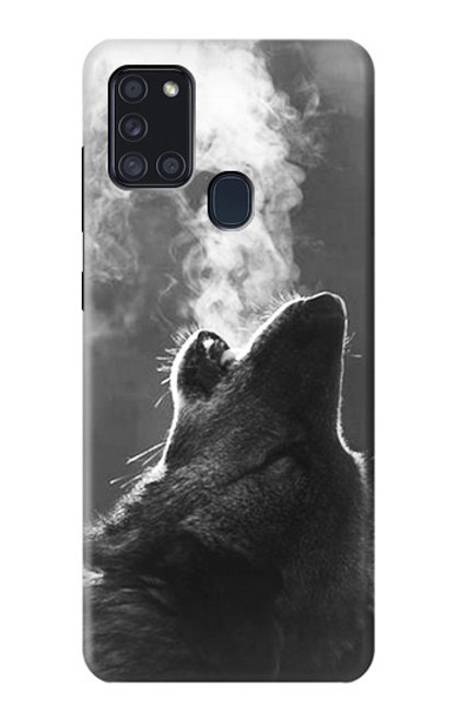 S3505 Wolf Howling Case For Samsung Galaxy A21s