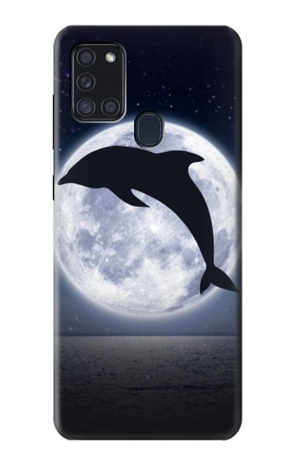S3510 Dolphin Moon Night Case For Samsung Galaxy A21s