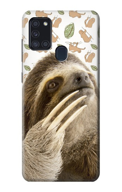 S3559 Sloth Pattern Case For Samsung Galaxy A21s