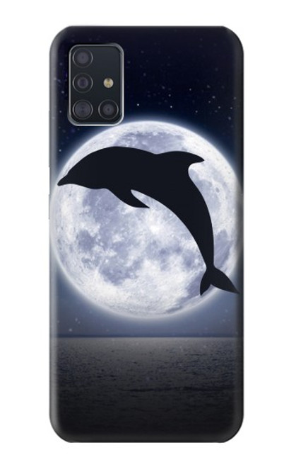 S3510 Dolphin Moon Night Case For Samsung Galaxy A51 5G