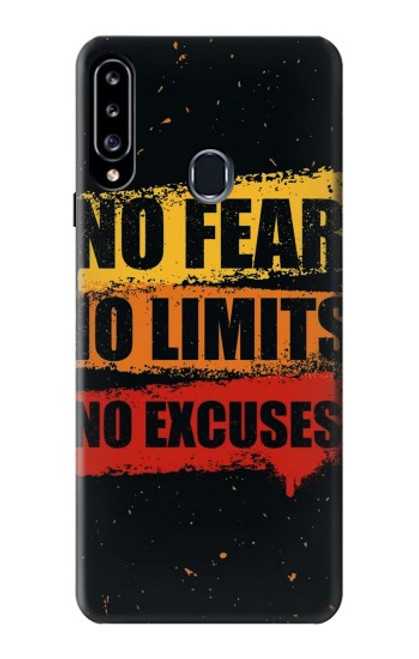 S3492 No Fear Limits Excuses Case For Samsung Galaxy A20s