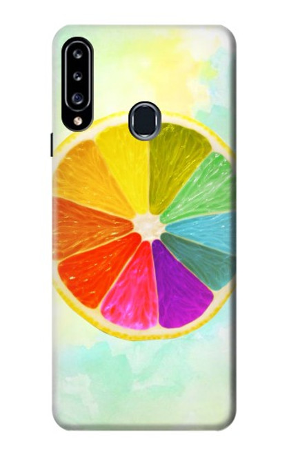 S3493 Colorful Lemon Case For Samsung Galaxy A20s