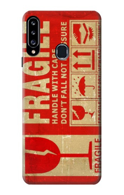 S3552 Vintage Fragile Label Art Case For Samsung Galaxy A20s