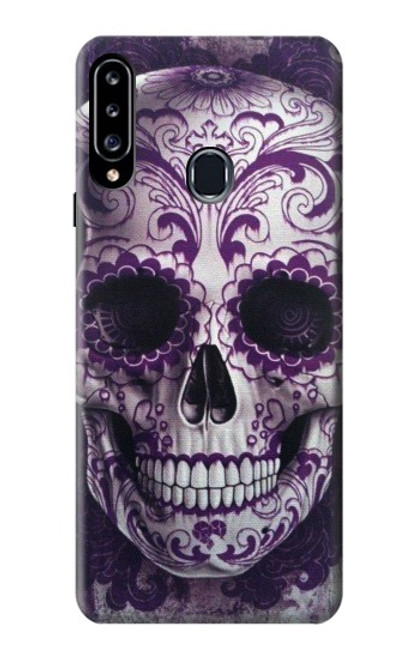 S3582 Purple Sugar Skull Case For Samsung Galaxy A20s
