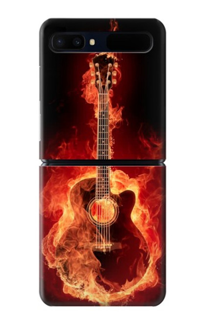 S0415 Fire Guitar Burn Case For Samsung Galaxy Z Flip 5G