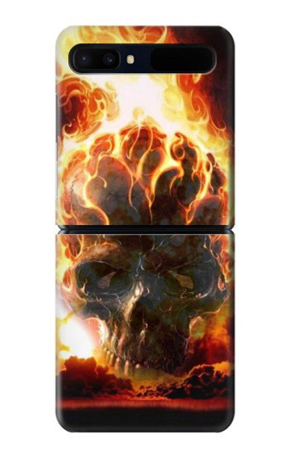 S0863 Hell Fire Skull Case For Samsung Galaxy Z Flip 5G