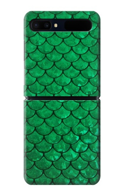 S2704 Green Fish Scale Pattern Graphic Case For Samsung Galaxy Z Flip 5G