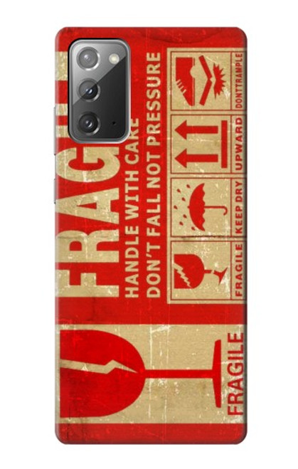 S3552 Vintage Fragile Label Art Case For Samsung Galaxy Note 20