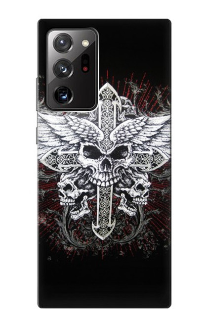 S1434 Skull Wing Tattoo Biker Case For Samsung Galaxy Note 20 Ultra, Ultra 5G