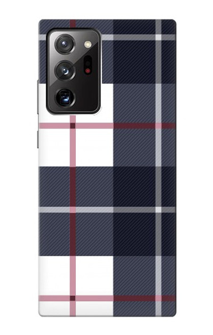 S3452 Plaid Fabric Pattern Case For Samsung Galaxy Note 20 Ultra, Ultra 5G