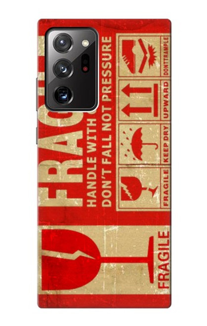 S3552 Vintage Fragile Label Art Case For Samsung Galaxy Note 20 Ultra, Ultra 5G