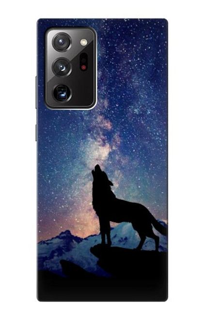 S3555 Wolf Howling Million Star Case For Samsung Galaxy Note 20 Ultra, Ultra 5G