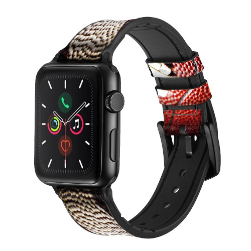 CA0003 American Football Leather & Silicone Smart Watch Band Strap For Apple Watch iWatch