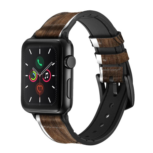 CA0741 Indian Head Leather & Silicone Smart Watch Band Strap For Apple Watch iWatch