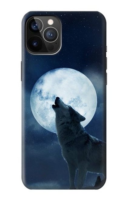 S3693 Grim White Wolf Full Moon Case For iPhone 12, iPhone 12 Pro
