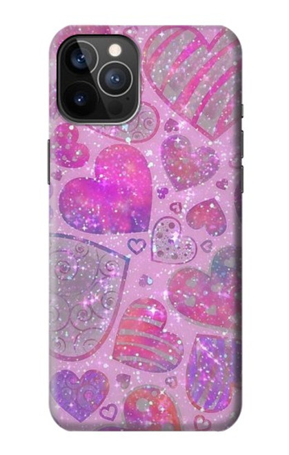 S3710 Pink Love Heart Case For iPhone 12, iPhone 12 Pro