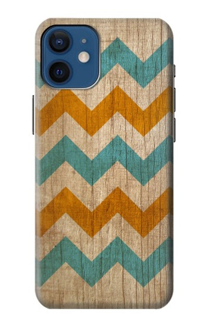 S3033 Vintage Wood Chevron Graphic Printed Case For iPhone 12 mini