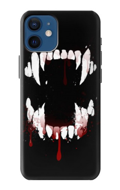 S3527 Vampire Teeth Bloodstain Case For iPhone 12 mini