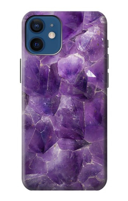 S3713 Purple Quartz Amethyst Graphic Printed Case For iPhone 12 mini