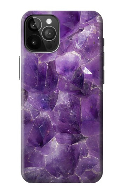 S3713 Purple Quartz Amethyst Graphic Printed Case For iPhone 12 Pro Max