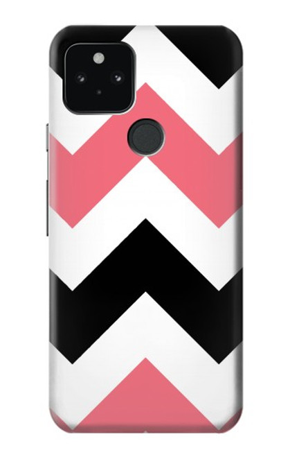S1849 Pink Black Chevron Zigzag Case For Google Pixel 5