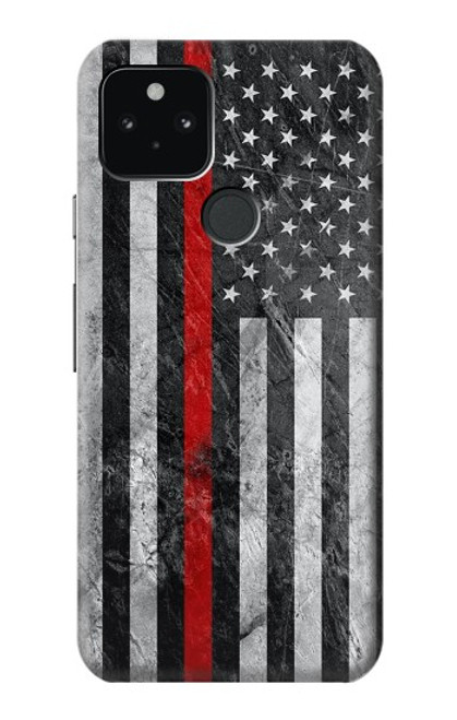 S3687 Firefighter Thin Red Line American Flag Case For Google Pixel 5