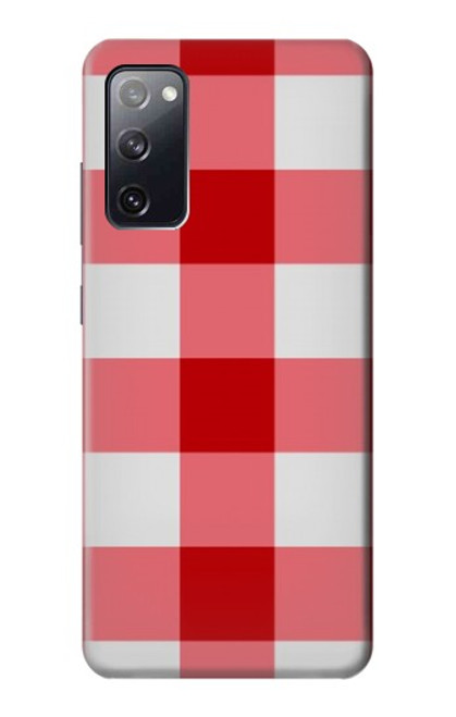 S3535 Red Gingham Case For Samsung Galaxy S20 FE