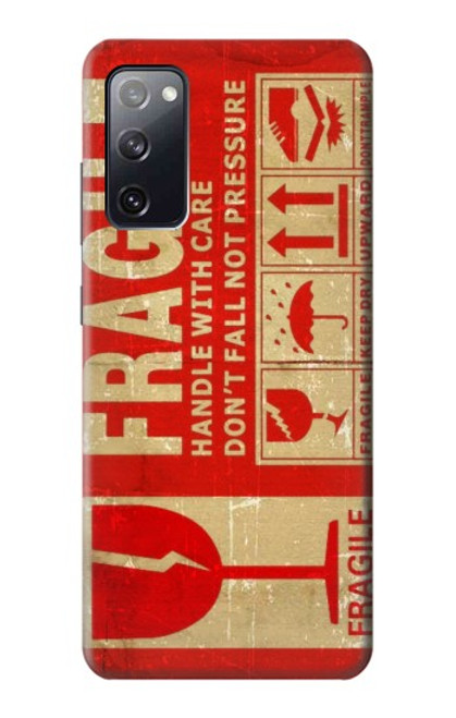 S3552 Vintage Fragile Label Art Case For Samsung Galaxy S20 FE