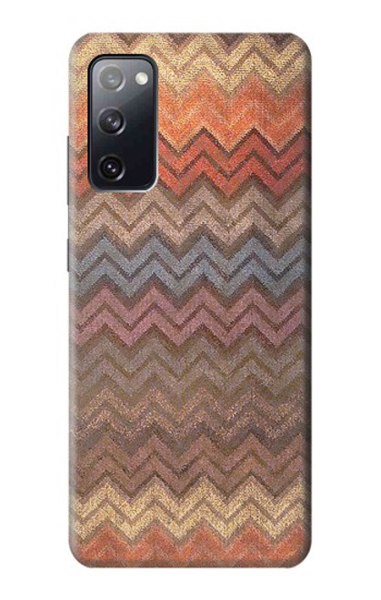 S3752 Zigzag Fabric Pattern Graphic Printed Case For Samsung Galaxy S20 FE