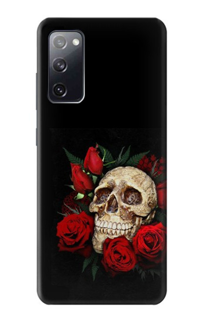 S3753 Dark Gothic Goth Skull Roses Case For Samsung Galaxy S20 FE