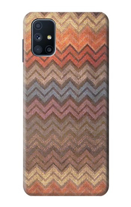 S3752 Zigzag Fabric Pattern Graphic Printed Case For Samsung Galaxy M51