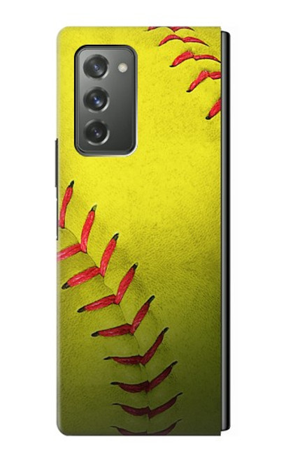 S3031 Yellow Softball Ball Case For Samsung Galaxy Z Fold2 5G