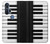 S3078 Black and White Piano Keyboard Case For Motorola Edge+
