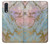S3717 Rose Gold Blue Pastel Marble Graphic Printed Case For Samsung Galaxy A70