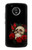 S3753 Dark Gothic Goth Skull Roses Case For Motorola Moto G5