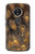 S3691 Gold Peacock Feather Case For Motorola Moto G6 Play, Moto G6 Forge, Moto E5