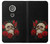 S3753 Dark Gothic Goth Skull Roses Case For Motorola Moto G6 Play, Moto G6 Forge, Moto E5